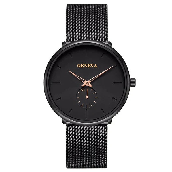 Fashion Casual Geneva Men's Quartz Stainless Steel Watch ( UAE Delivery Time: 1-3 Days )