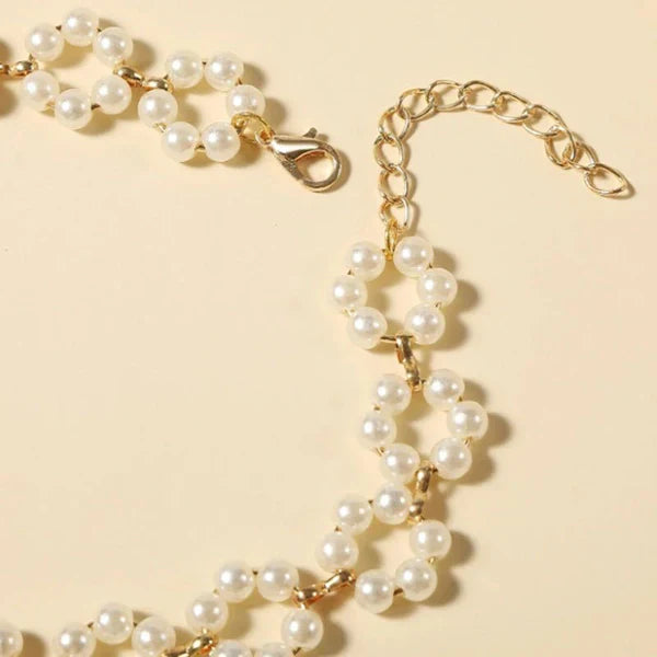 Ins Pearl Flower Clavicle Necklace ( UAE Delivery Time: 1-3 Days )
